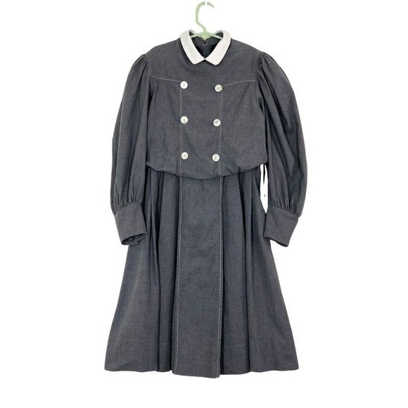 American Girls Collection Pleasant Co. Samantha School Dress Girl's Sz 10 Gray - Picture 1 of 8